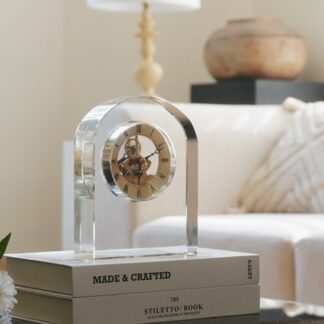 Fulu Moto Glass Objet Decoration Clock